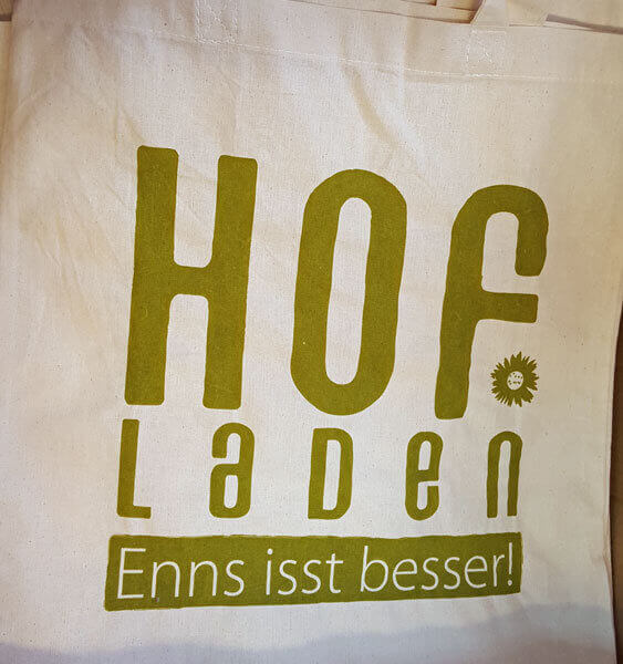 Hofladen - Enns isst besser Stofftasche, Druck