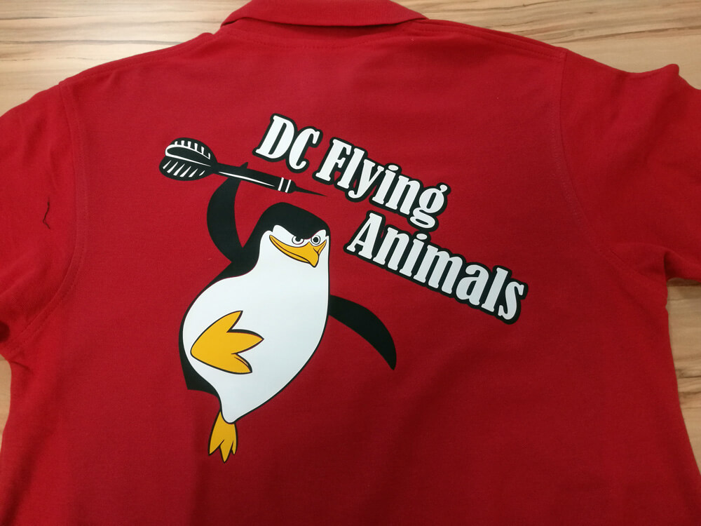 Dartclub DC Flying Animals T-Shirt Vereinskleidung rot